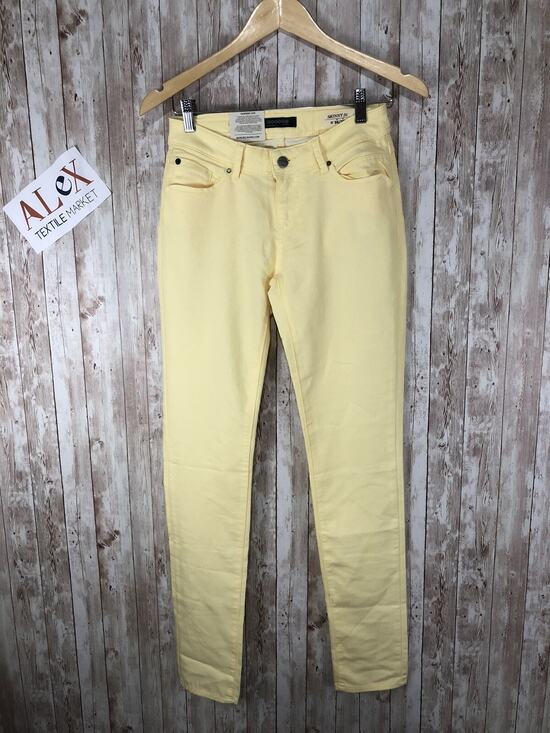 Bonobo Denim - Bonobo Jeans Womens 2Tall Yellow Denim Pants Skinny Leg W:26x33 N41